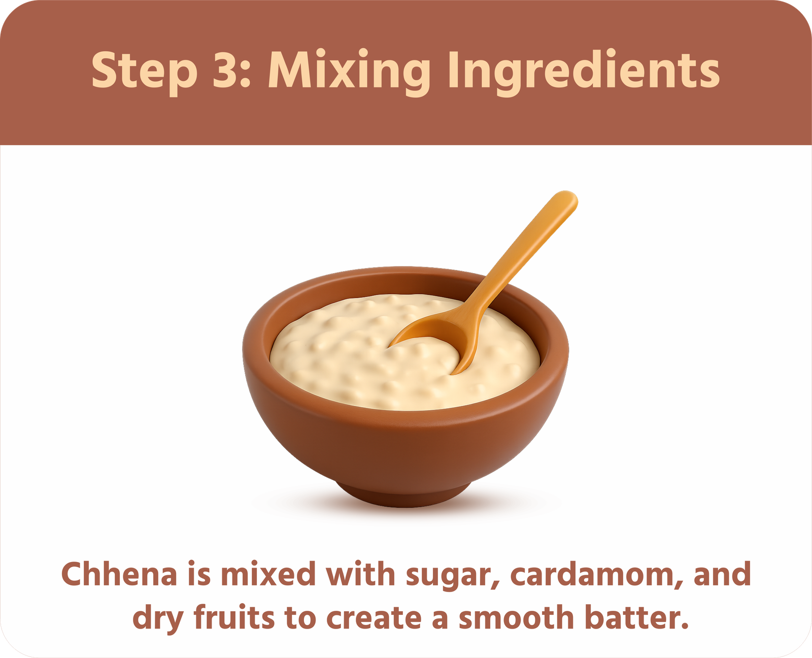 Mixing chhena